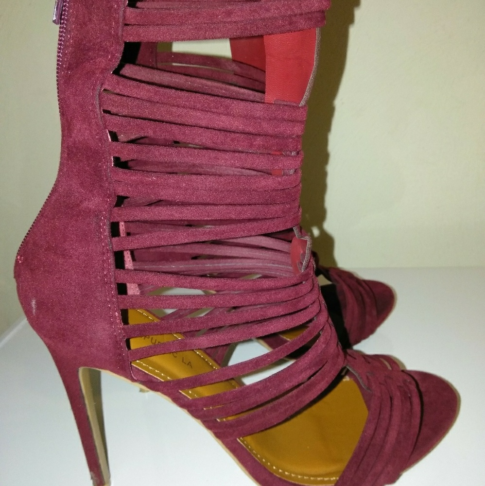 Suede Gladiator Heels
